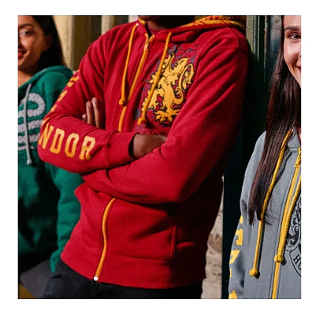 Universal Orlando Harry Potter Hoodie Sweatshirt Full Zip Med Large Red Maroon